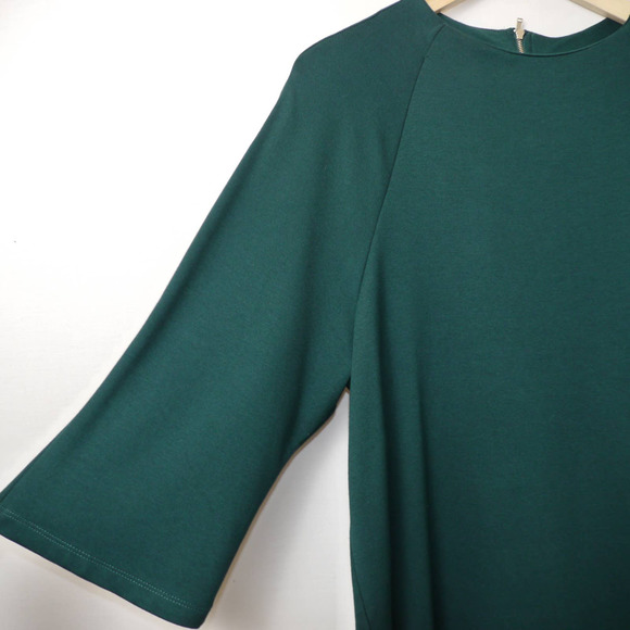 W5 Boat Neck Green 3/4 Sleeve Blouse Size L - Picture 2 of 7